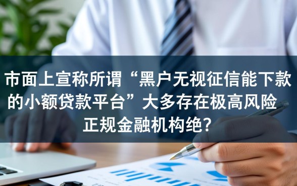黑户无视征信能下款的小额贷款平台是真的吗,2026哪里借? 黑户无视征信能下款的小额贷款平台是真的吗