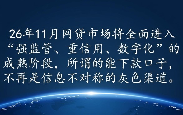 2026年11月网贷能下款的口子有哪些