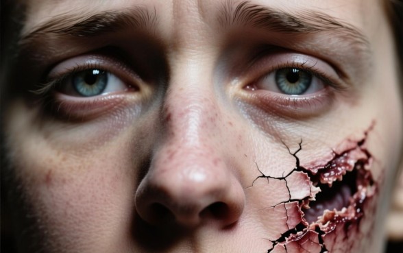 梦见鼻子下边脸皮裂口子,梦见脸裂开是什么意思 梦见鼻子下边脸皮裂口子