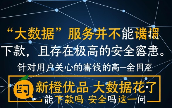 新橙优品大数据花了能下款吗