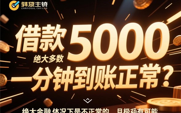 快速借款5000一分钟到账正常吗
