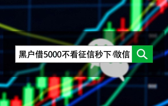 黑户借5000不看征信微信能下款吗