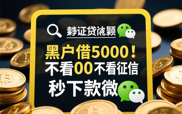 黑户借5000不看征信微信能下款吗