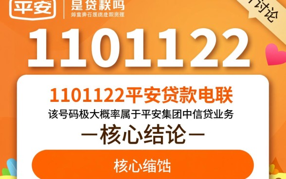 10101122是平安贷款电联吗