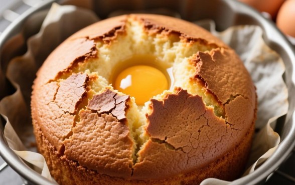 烤的蛋糕为什么上面有口子下面没有,蛋糕开裂是什么原因 烤的蛋糕为什么上面有口子下面没有