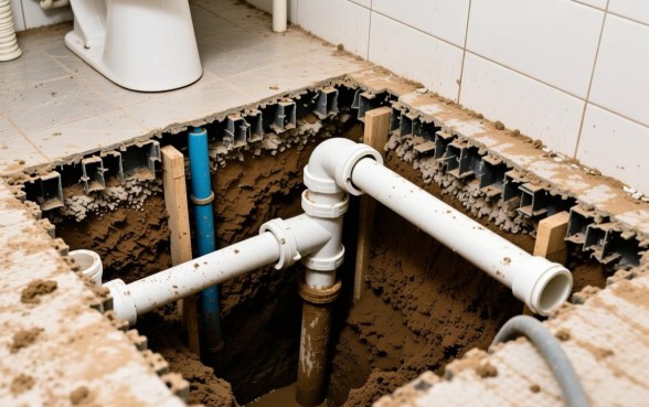 抽水马桶下水道如何挖多深的口子呢