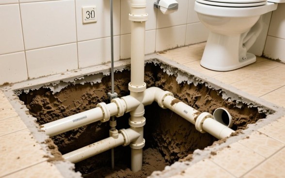 抽水马桶下水道如何挖多深的口子呢