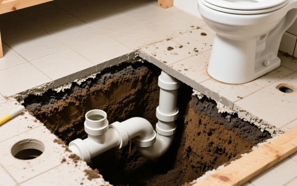 抽水马桶下水道如何挖多深的口子呢