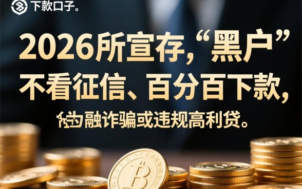 2026真的有黑户能下款的口子吗,2026黑户哪里能借到钱 2026真的有黑户能下款的口子吗