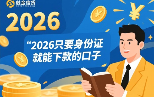 2026只要身份证就能下款的口子有哪些,真的吗? 2026只要身份证就能下款的口子有哪些