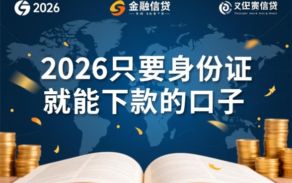 2026只要身份证就能下款的口子有哪些,真的吗? 2026只要身份证就能下款的口子有哪些
