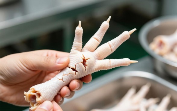 买的鸡爪子为啥爪子下边有个口子呢,能吃吗 买的鸡爪子为啥爪子下边有个口子呢