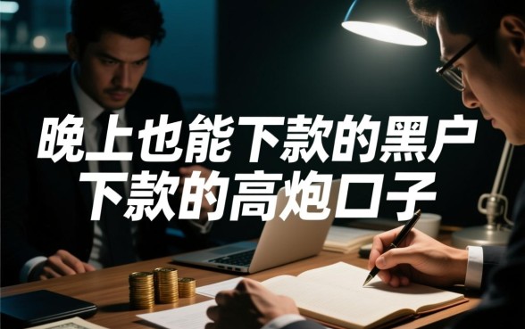 晚上也能下款的黑户下款的高炮口子靠谱吗