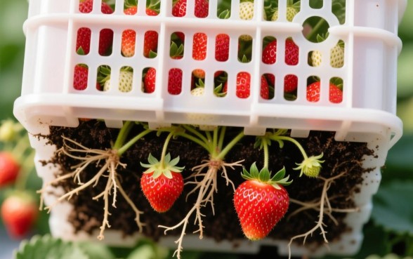 种草莓的筐下面是否要弄个小洞口子