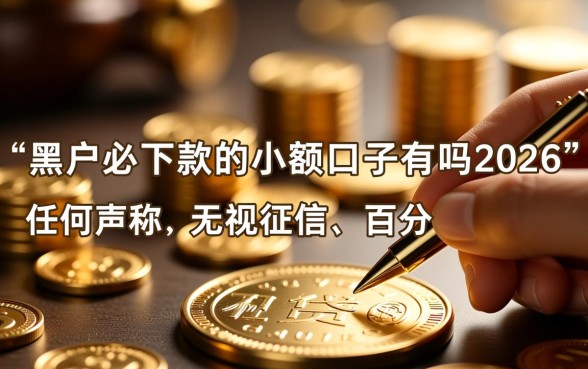 黑户必下款的小额口子有吗2026