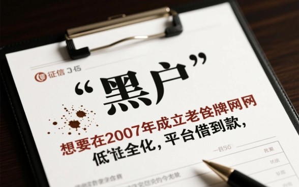 07年网贷平台盘点黑户能否借到款