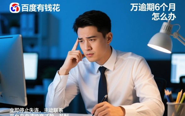 百度有钱花6万逾期6个月怎么办
