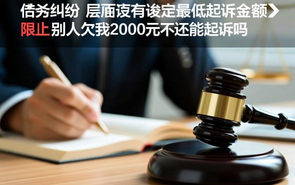 别人欠我2000元不还能起诉吗