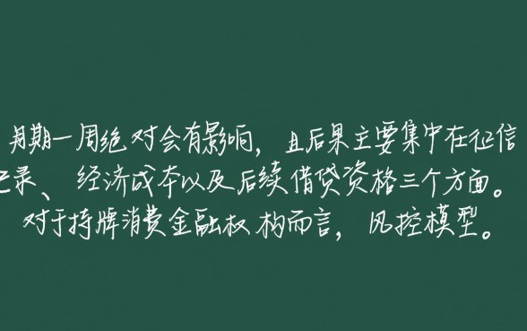 马上金融钱来花逾期一周有影响吗