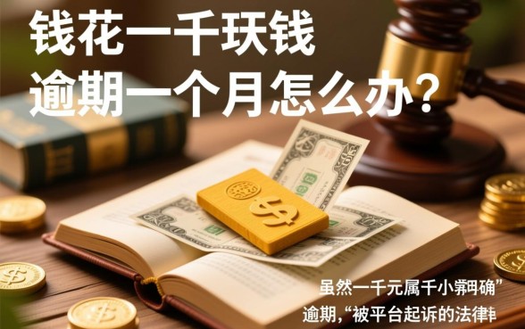 有钱花一千块钱逾期一个月怎么办