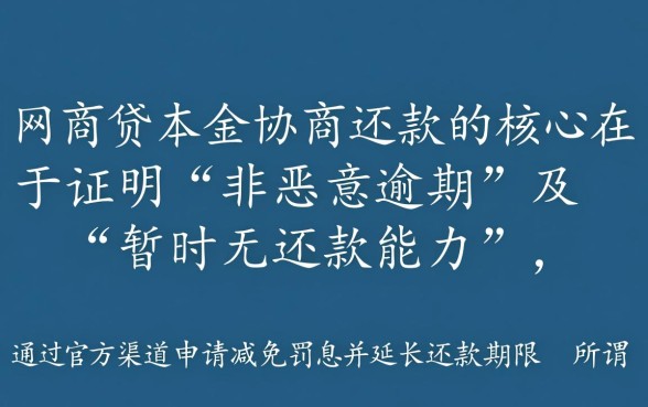 支付宝网商贷本金协商还款怎么还