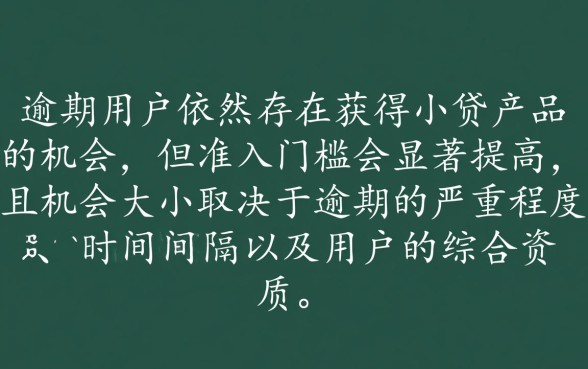 逾期用户还有机会获得小贷产品吗,哪里可以借到钱 逾期用户还有机会获得小贷产品吗