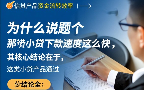 为什么说那个小贷下款速度这么快