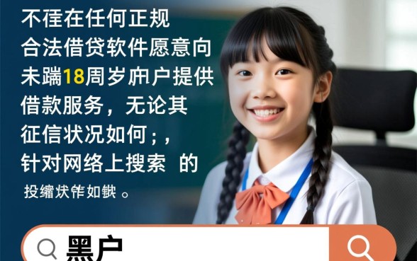 黑户未满18岁哪个软件可以借钱,真的有不用审核的口子吗 黑户未满18岁哪个软件可以借钱