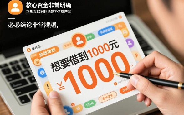 借1000元的小贷哪些能借到钱