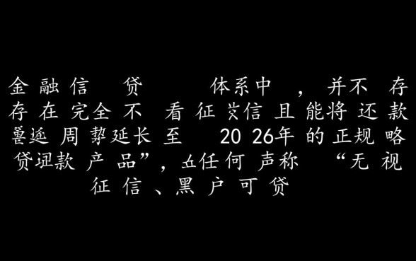 什么贷款不看征信2026年还款