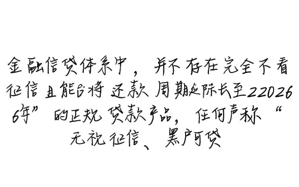 什么贷款不看征信2026年还款