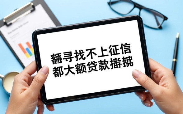 不上征信的大额贷款都有哪些平台