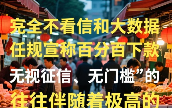 有没有不看征信不看大数据的口子