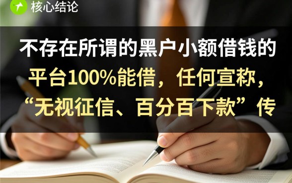 黑户小额借钱的平台100