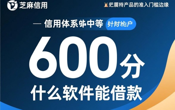 芝麻信用600分什么软件能借款