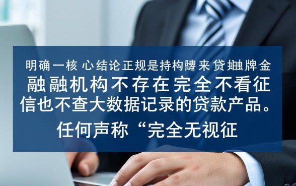 什么贷款不查征信不看大数据记录