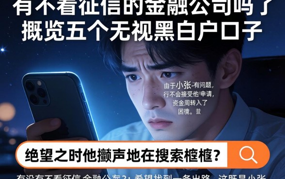 有不看征信的金融公司吗，概览五个无视黑白户口子