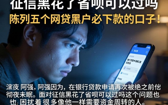 征信黑花了省呗可以过吗，陈列五个网贷黑户必下款的口子