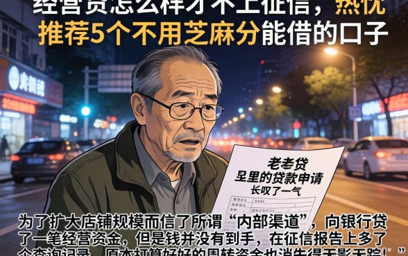 经营贷怎么样才不上征信，热忱推荐5个不用芝麻分能借的口子