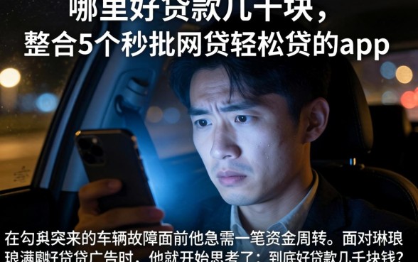 哪里好贷款几千块，整合5个秒批网贷轻松贷的app