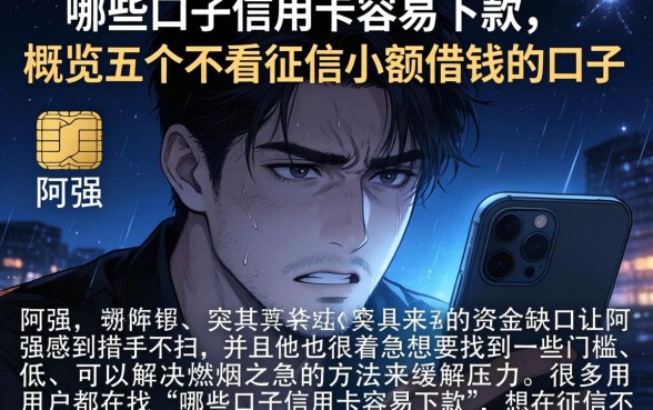 哪些口子信用卡容易下款,概览五个不看征信小额借钱的口子