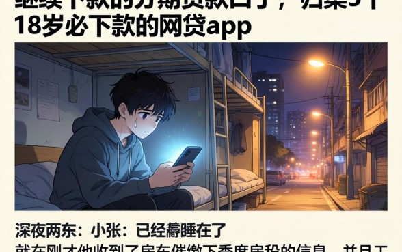 继续下款的分期贷款口子，归集5个18岁必下款的网贷app