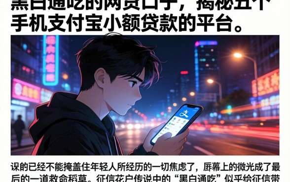 黑白通吃的网贷口子，揭秘五个手机支付宝小额贷款的平台