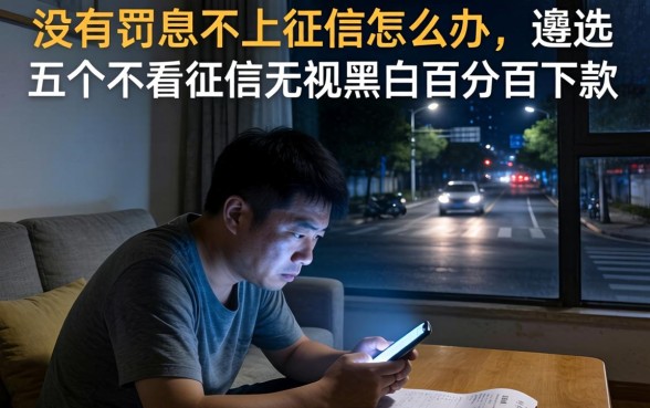 没有罚息不上征信怎么办，遴选五个不看征信无视黑白百分百下款