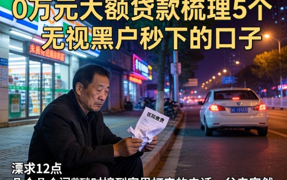 0万元大额贷款，梳理5个无视黑户秒下的口子