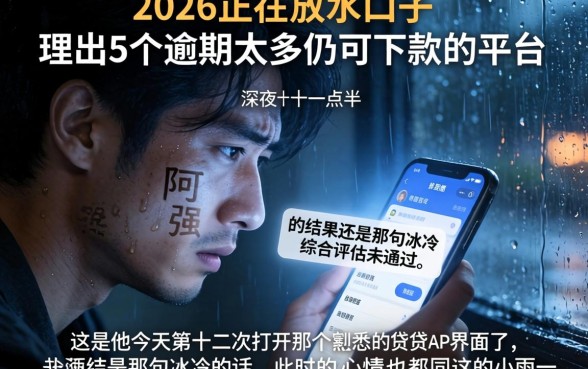 2026正在放水的口子，理出5个逾期太多仍可下款的平台