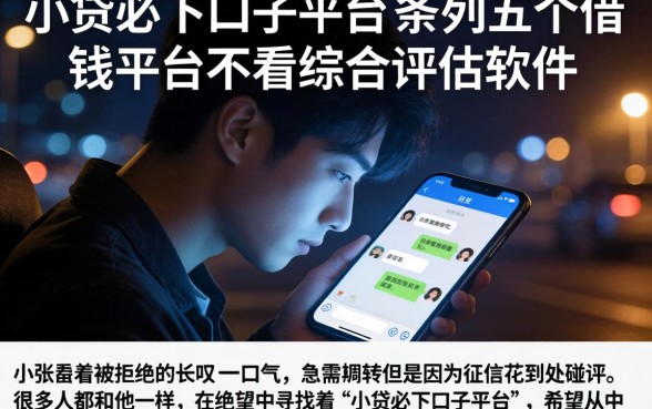 小贷必下口子平台,条列五个借钱平台不看综合评估的软件