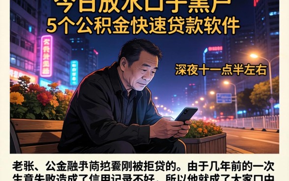 今日放水口子黑户，详细阐述5个公积金快速贷款软件