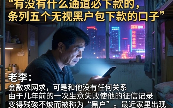 有没有什么通道必下款的，条列五个无视黑户包下款的口子