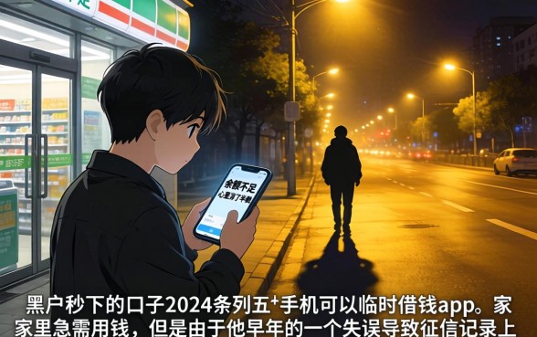 黑户秒下的口子2026，条列五个手机可以临时借钱的app